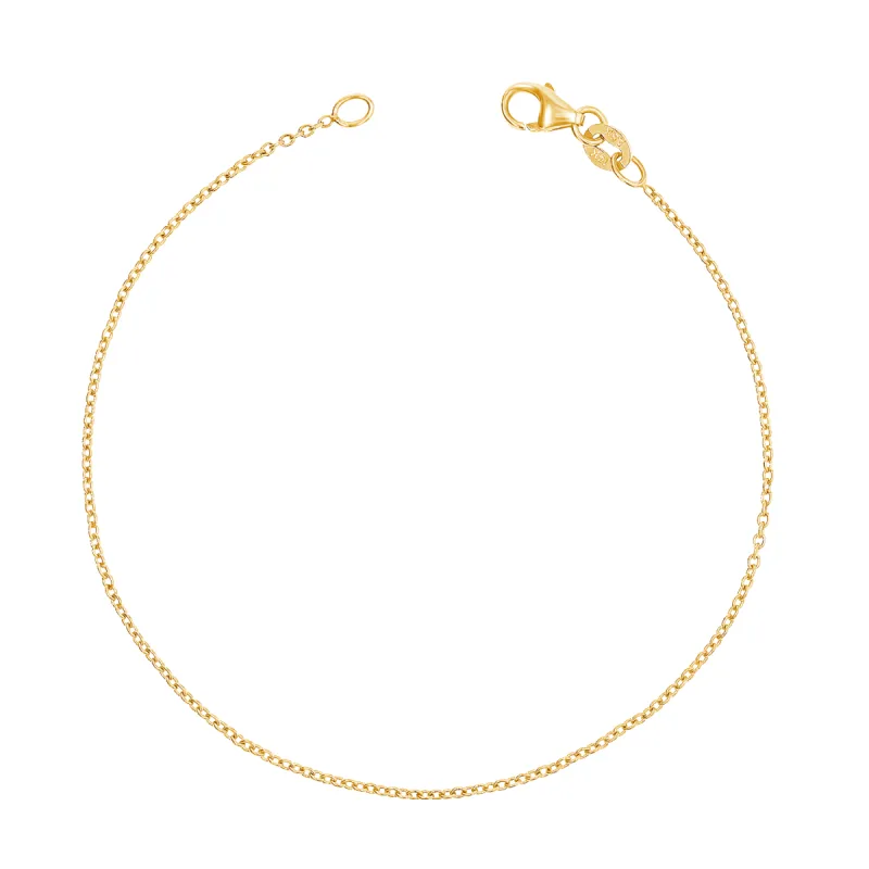 14K Gold Cable Chain Bracelet sold by Baby Gold