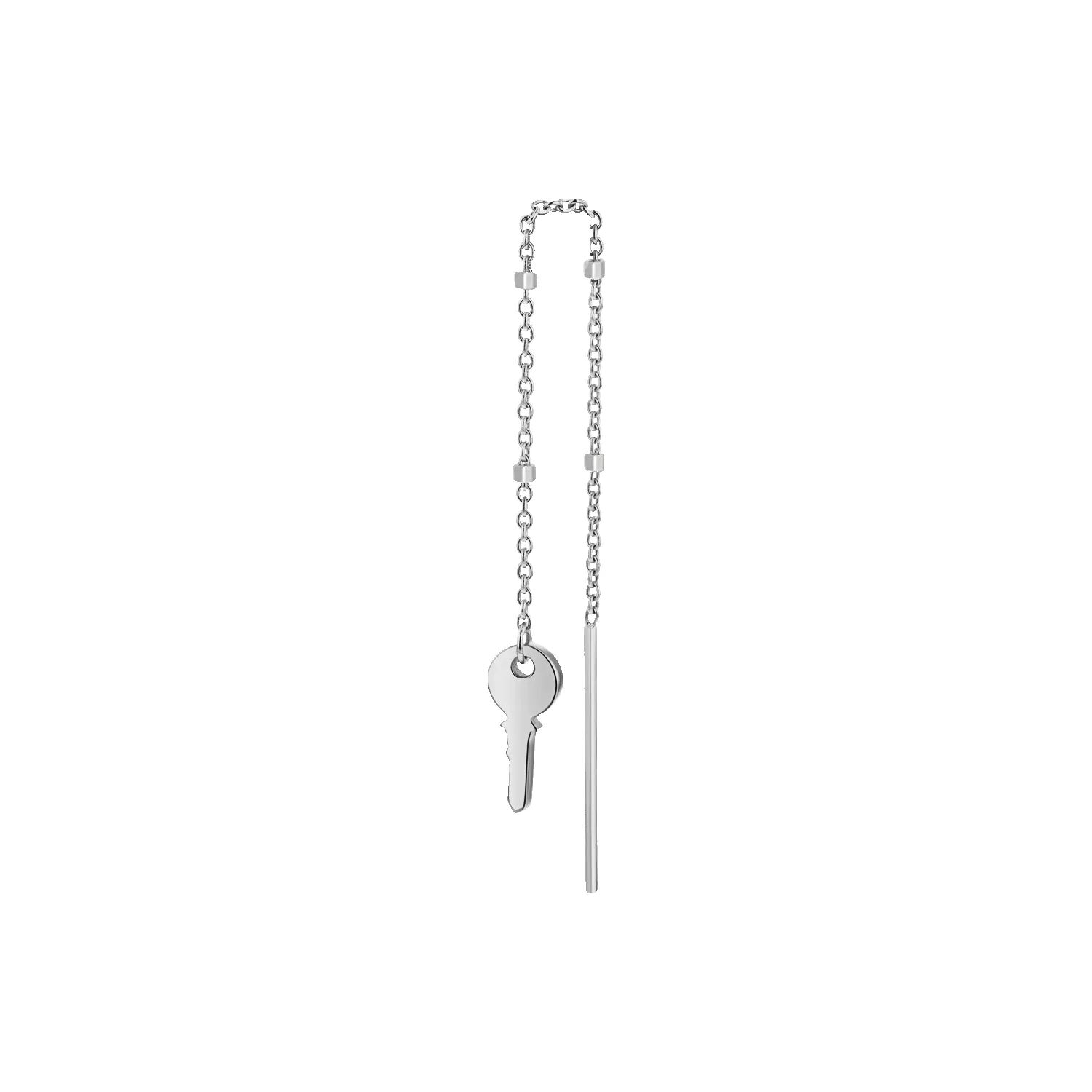 Key Sparkle Chain Threader Earring sold by Baby Gold product image thumbnail 2