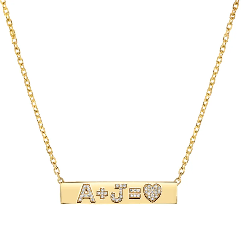 Custom Diamond Bar Necklace sold by Baby Gold