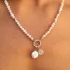 One of a Kind Moonstone Slice Charm sold by Baby Gold