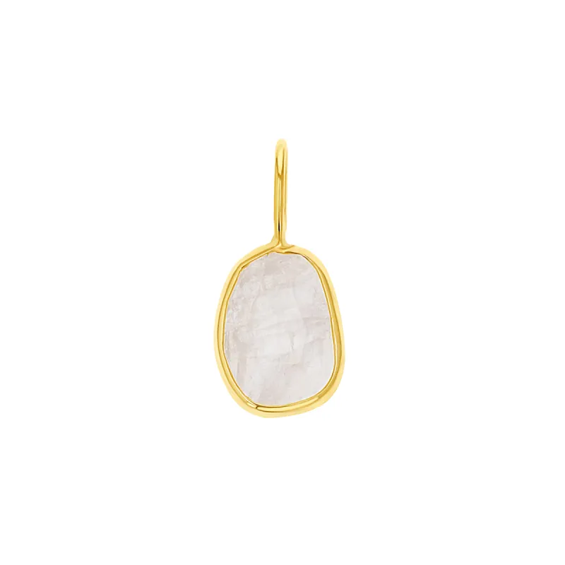 One of a Kind Moonstone Slice Charm sold by Baby Gold