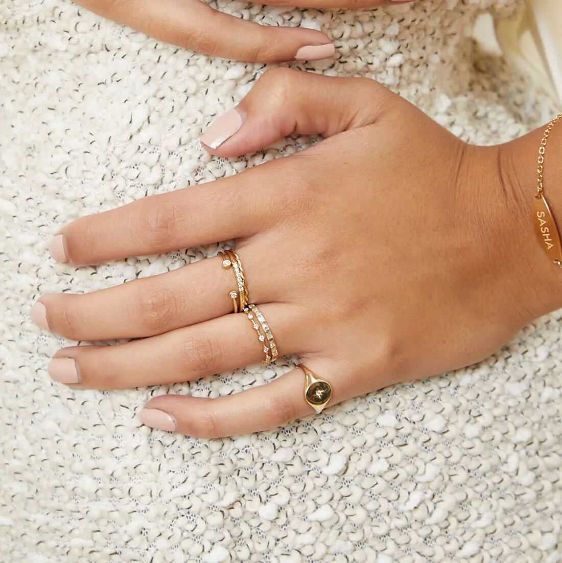 Baguette Row Ring sold by Baby Gold product image thumbnail 5