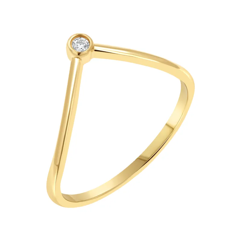 Diamond Wishbone Ring sold by Baby Gold