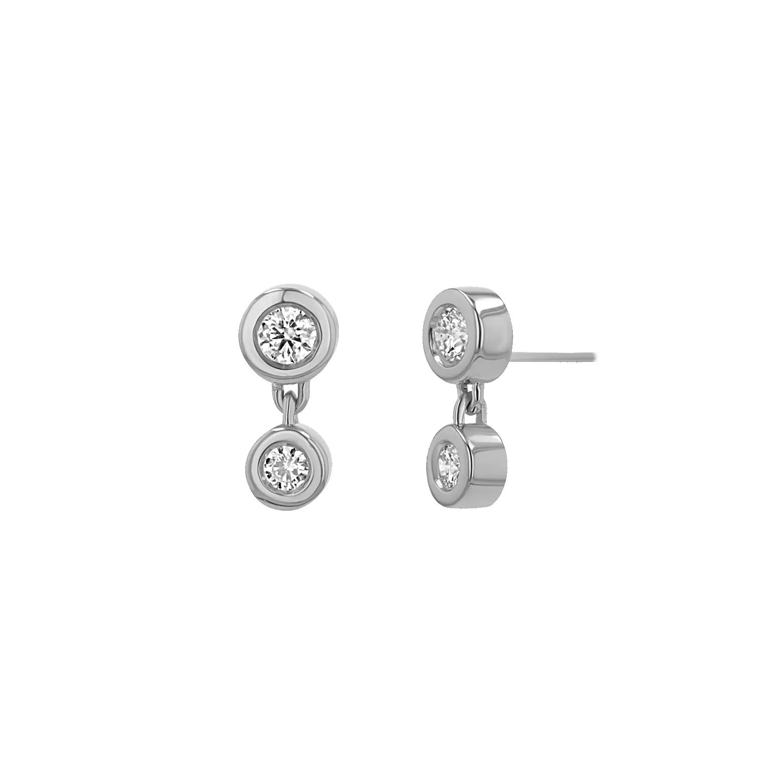 Linked Diamond Duo Studs sold by Baby Gold product image thumbnail 2