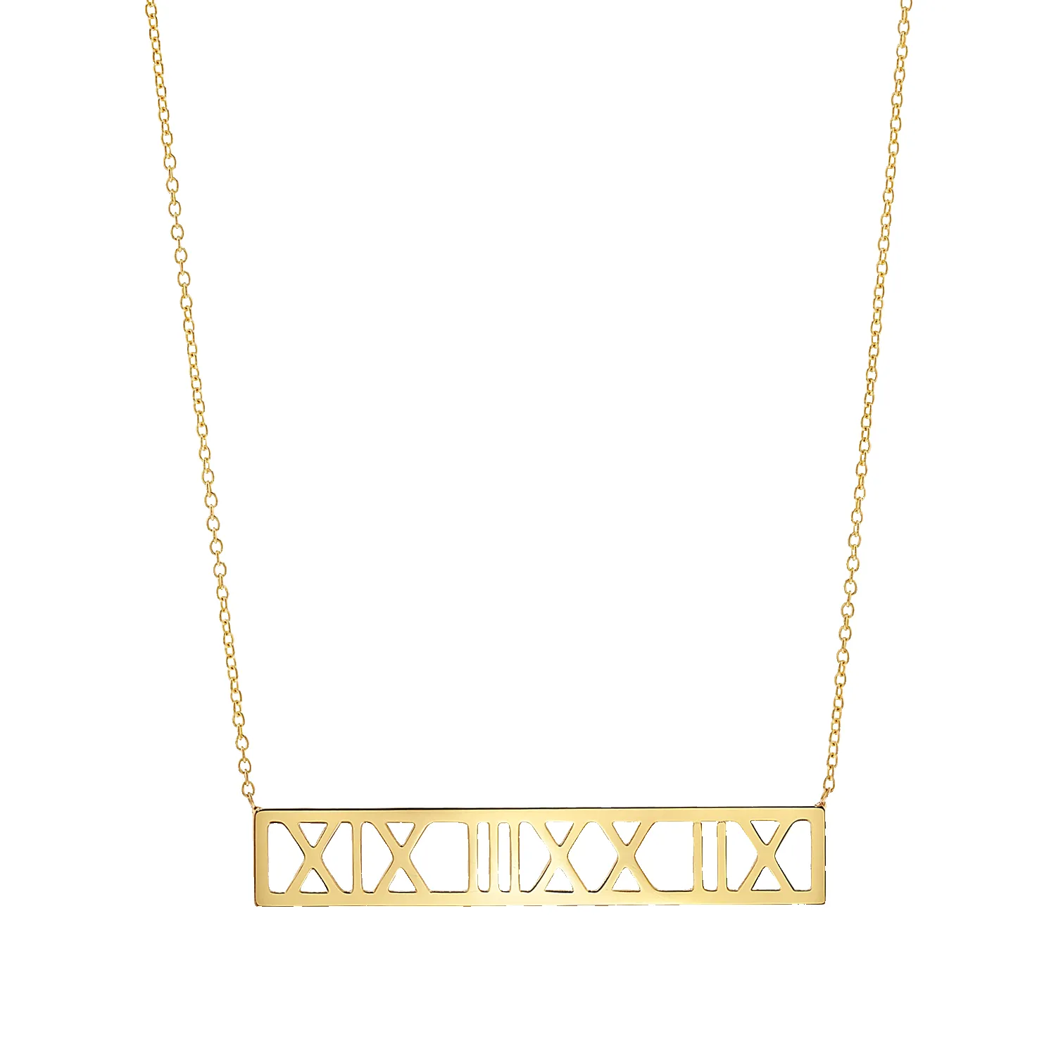 Roman Numeral Necklace sold by Baby Gold
