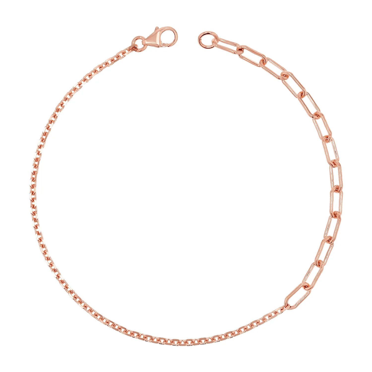 Diamond Cut Rolo & Paper Clip Chain Bracelet sold by Baby Gold product image thumbnail 3