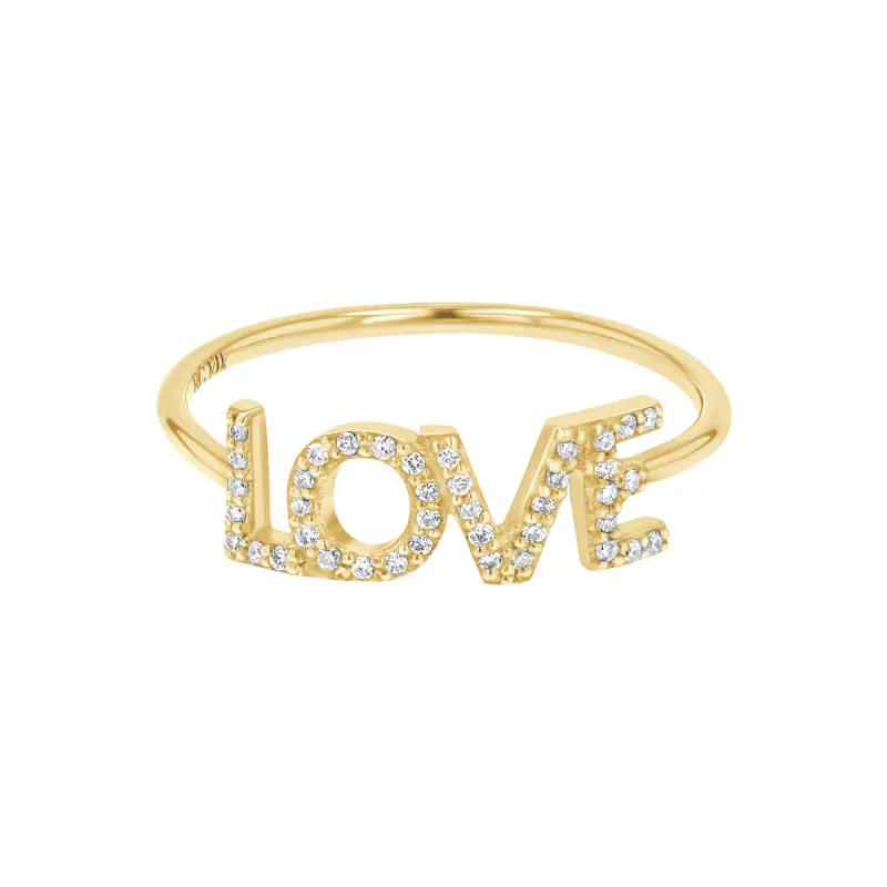 Diamond LOVE Ring sold by Baby Gold