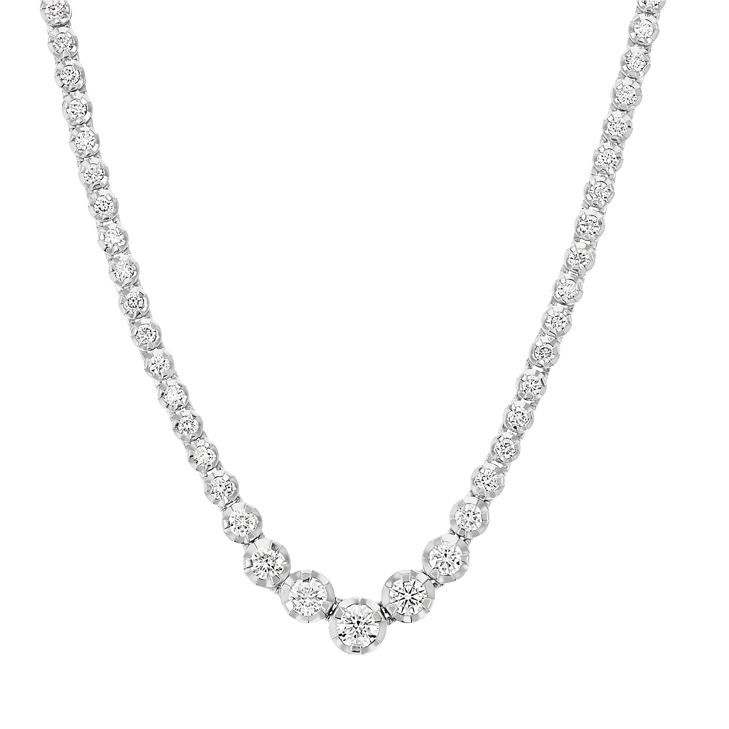Allure Graduated Diamond Tennis Necklace sold by Baby Gold product image thumbnail 2