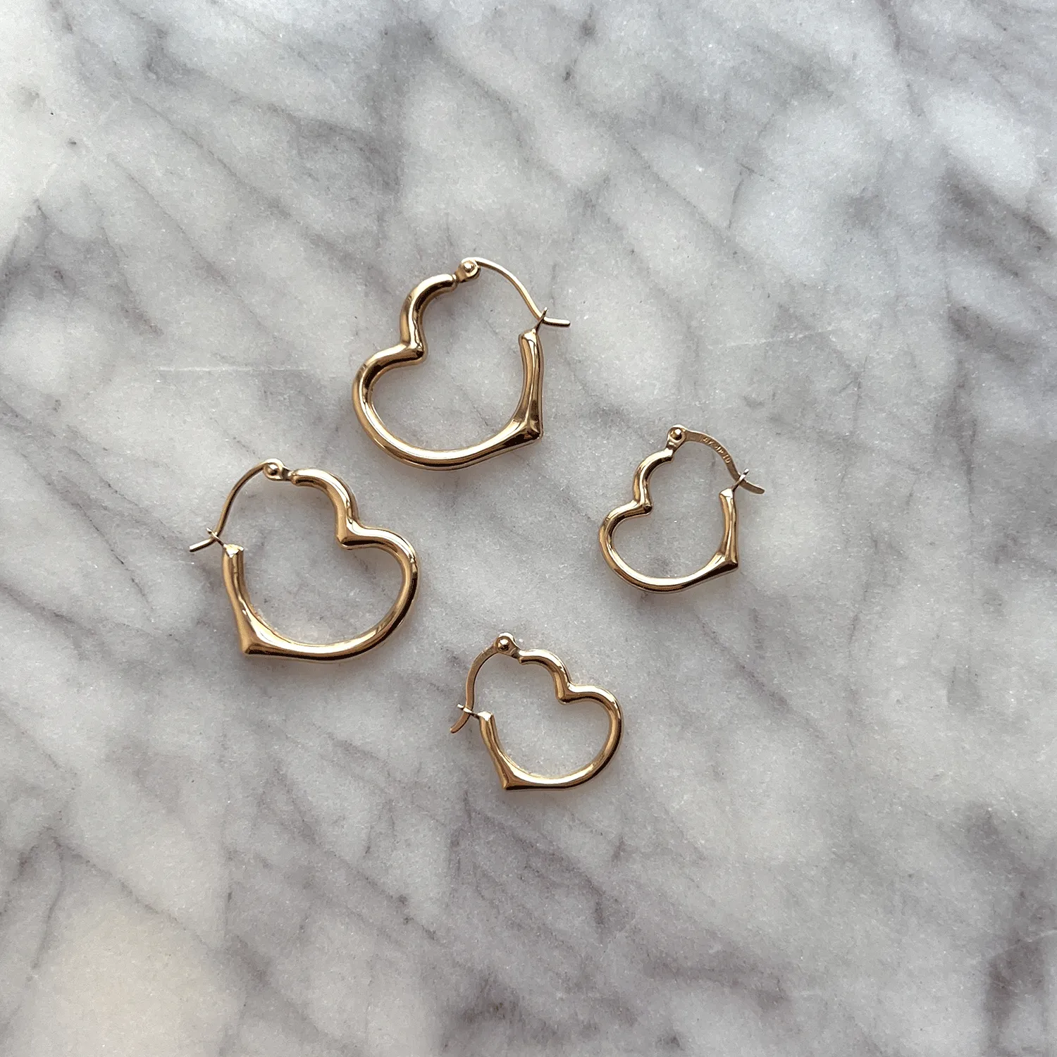 Heart Hoop Earrings sold by Baby Gold product image thumbnail 5