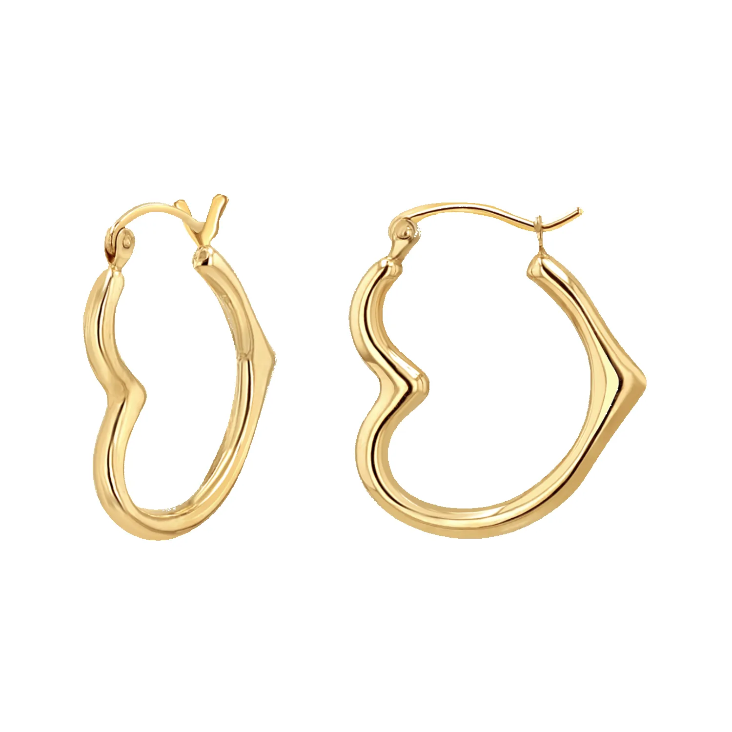 Heart Hoop Earrings sold by Baby Gold