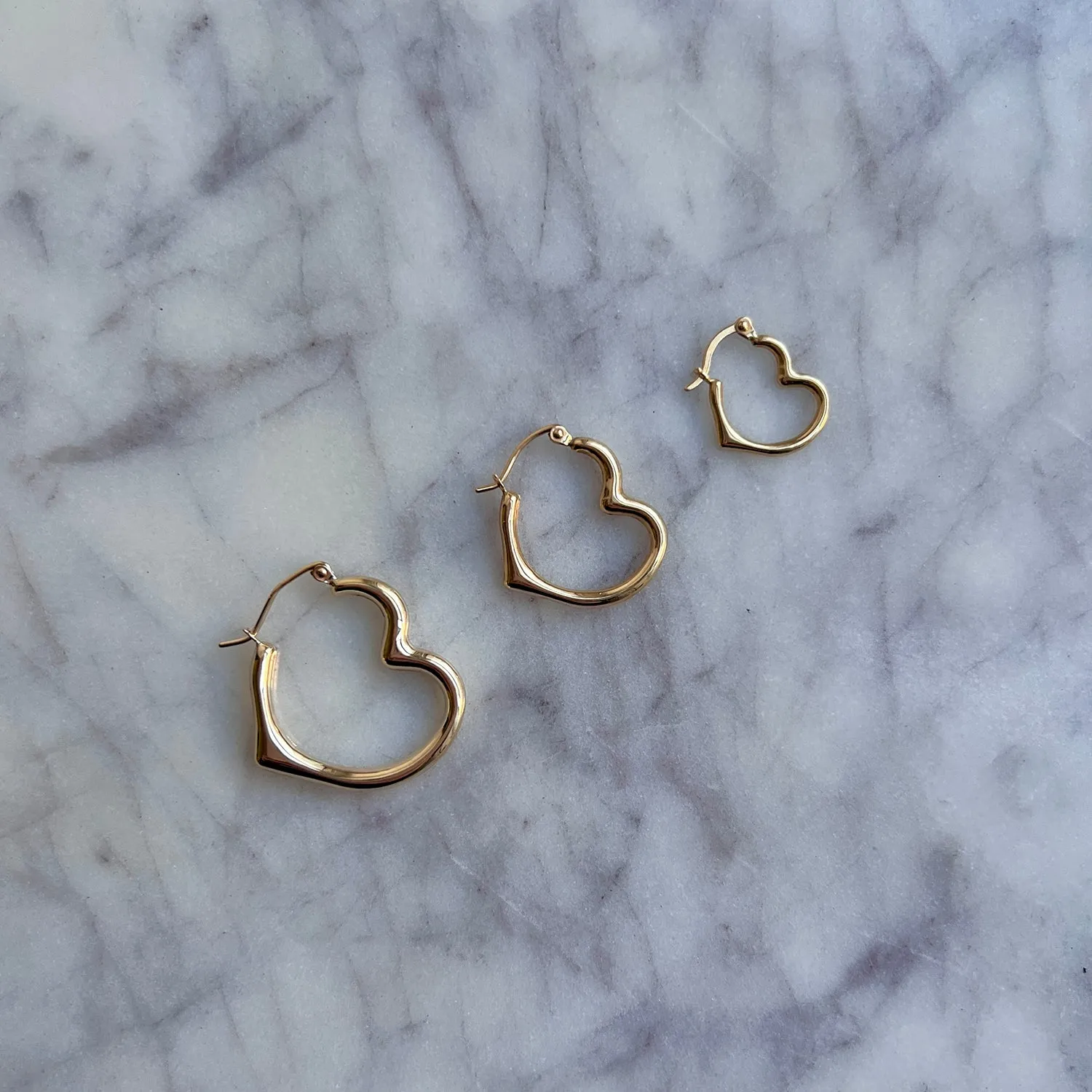 Heart Hoop Earrings sold by Baby Gold product image thumbnail 4