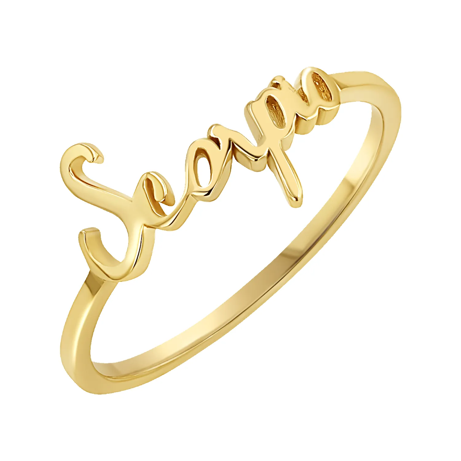 Zodiac Script Ring sold by Baby Gold product image thumbnail 4