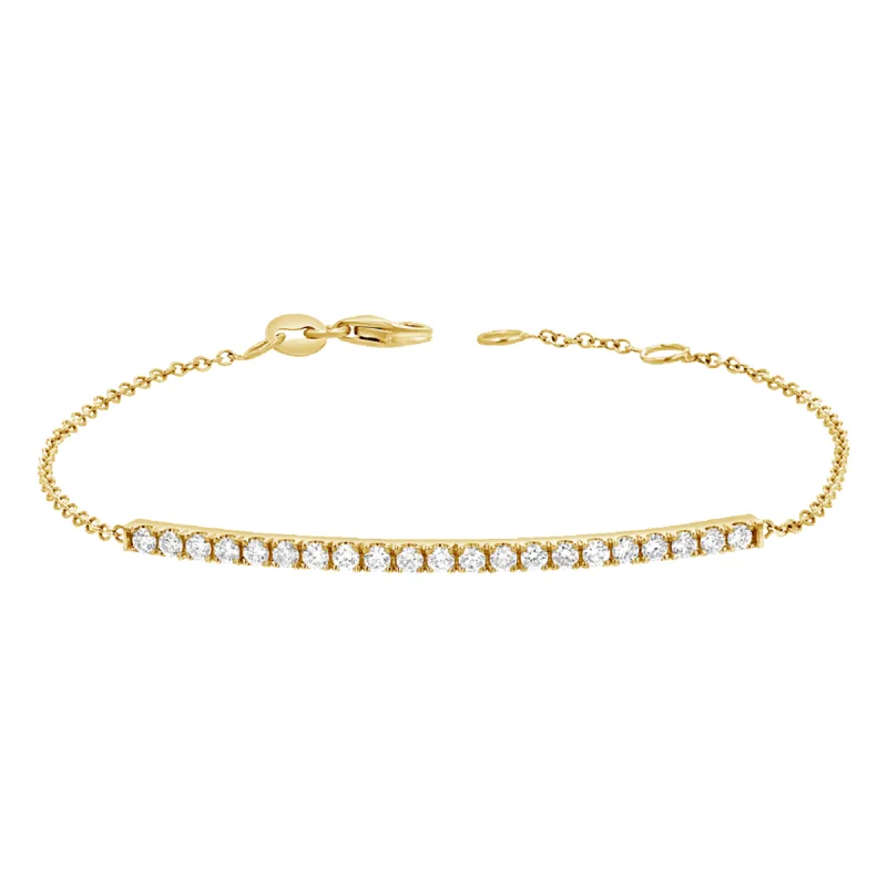 Diamond Pave Bar Bracelet sold by Baby Gold