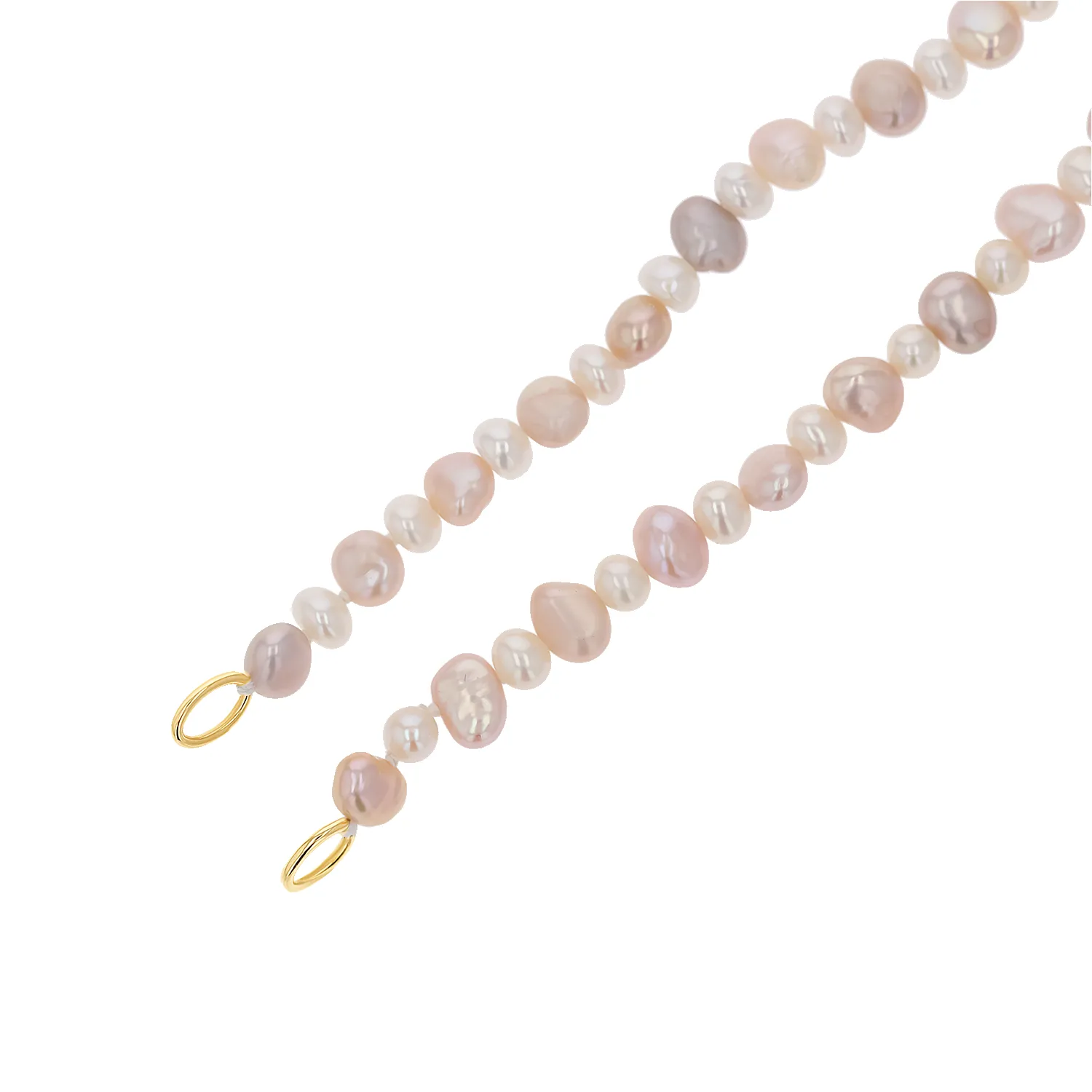Blush and White Pearl Connector Necklace sold by Baby Gold product image thumbnail 2