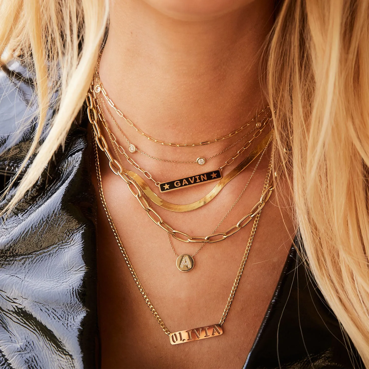 Custom Enamel ID Necklace sold by Baby Gold product image thumbnail 3