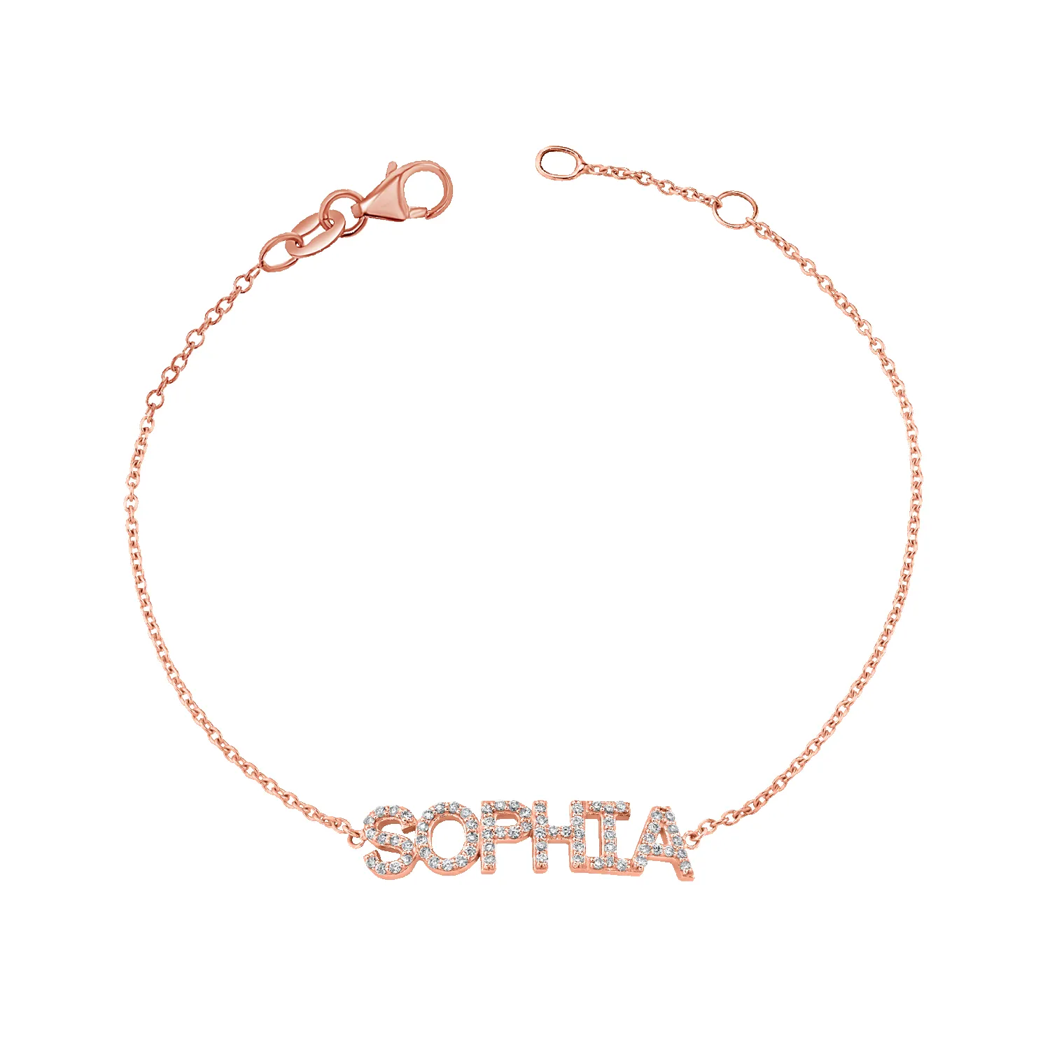 Diamond Custom Name Bracelet sold by Baby Gold product image thumbnail 3