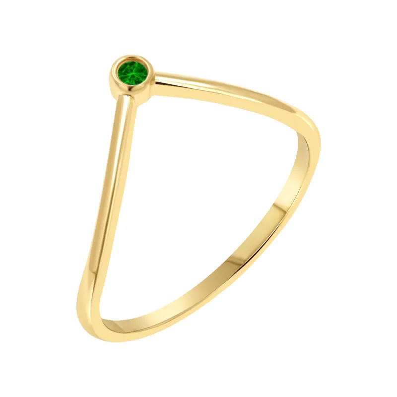 Wishbone Birthstone Ring sold by Baby Gold