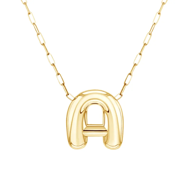 Oversized Puff Letter Necklace sold by Baby Gold