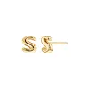 Mini Puff Letter Studs sold by Baby Gold