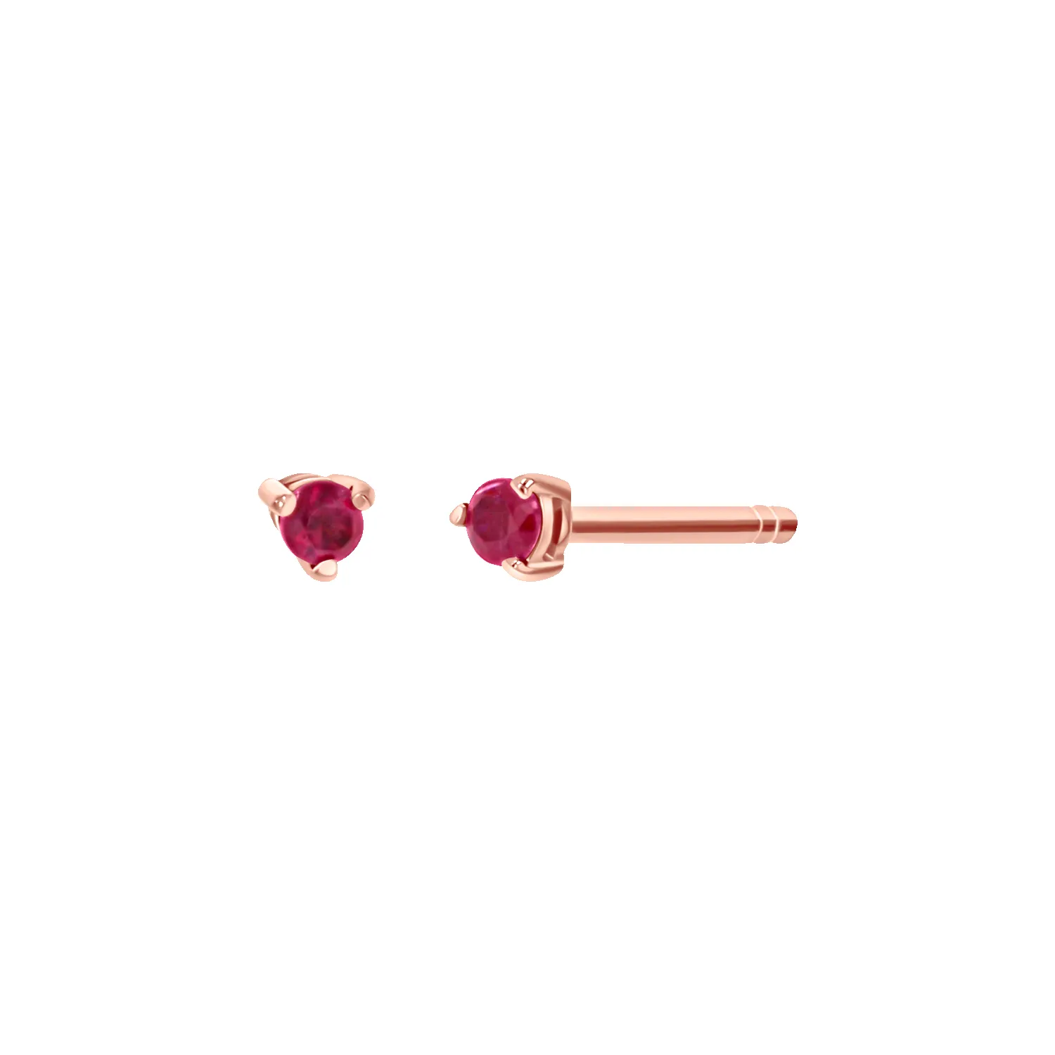 Tiny Gemstone Stud Earrings sold by Baby Gold product image thumbnail 3