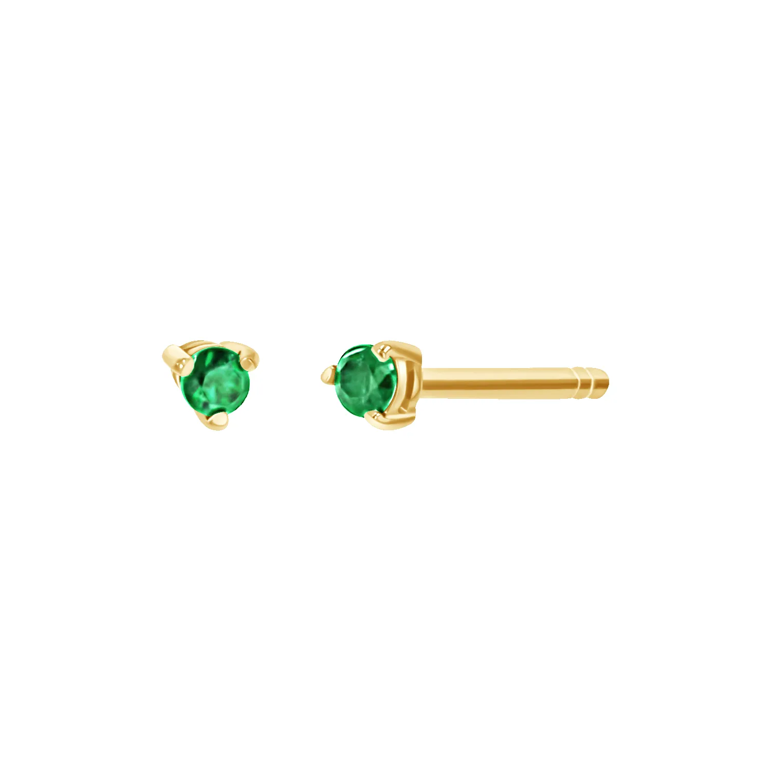 Tiny Gemstone Stud Earrings sold by Baby Gold product image thumbnail 4