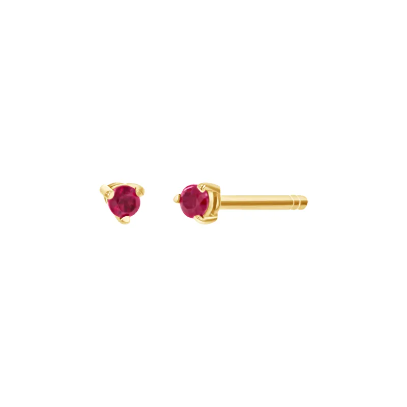 Tiny Gemstone Stud Earrings sold by Baby Gold