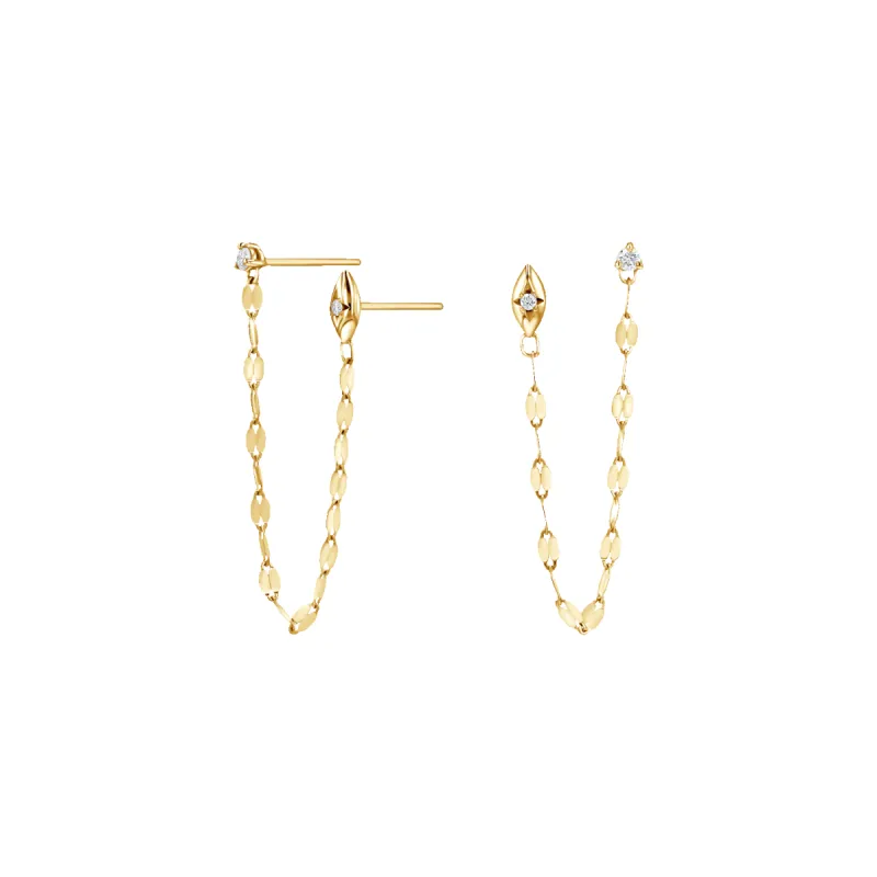 Demi Starset Duo Chain Earrings sold by Baby Gold