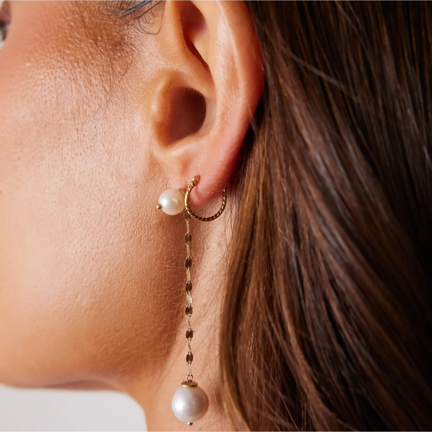 Dainty Twist Hoop Earrings sold by Baby Gold product image thumbnail 5