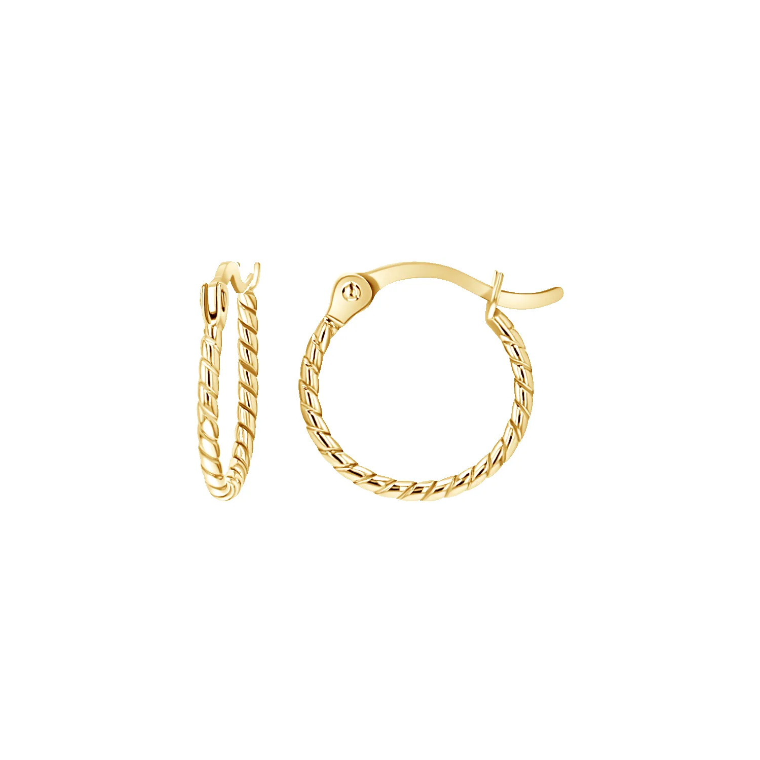 Dainty Twist Hoop Earrings sold by Baby Gold