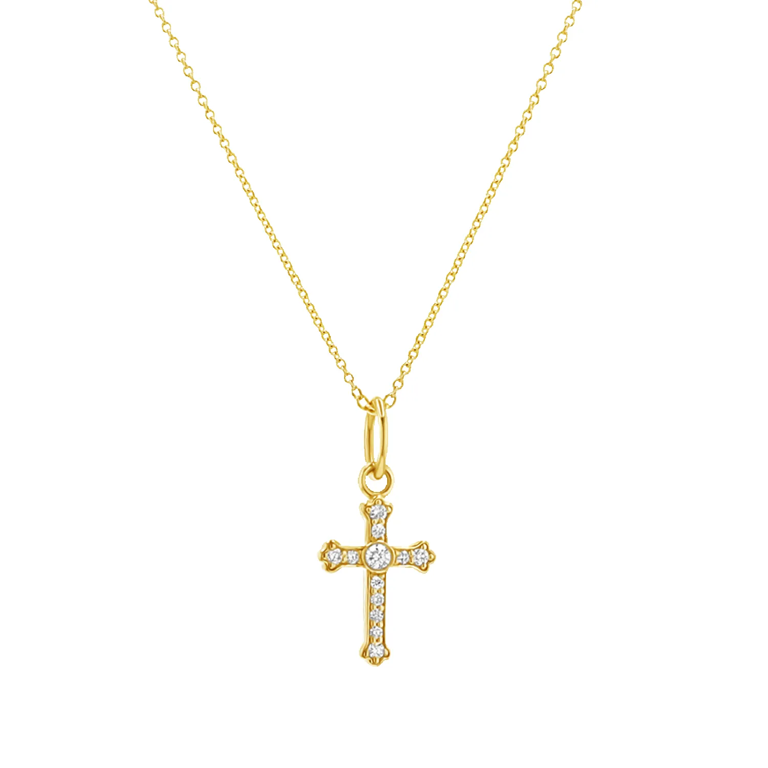 Orthodox Diamond Cross Charm sold by Baby Gold product image thumbnail 4