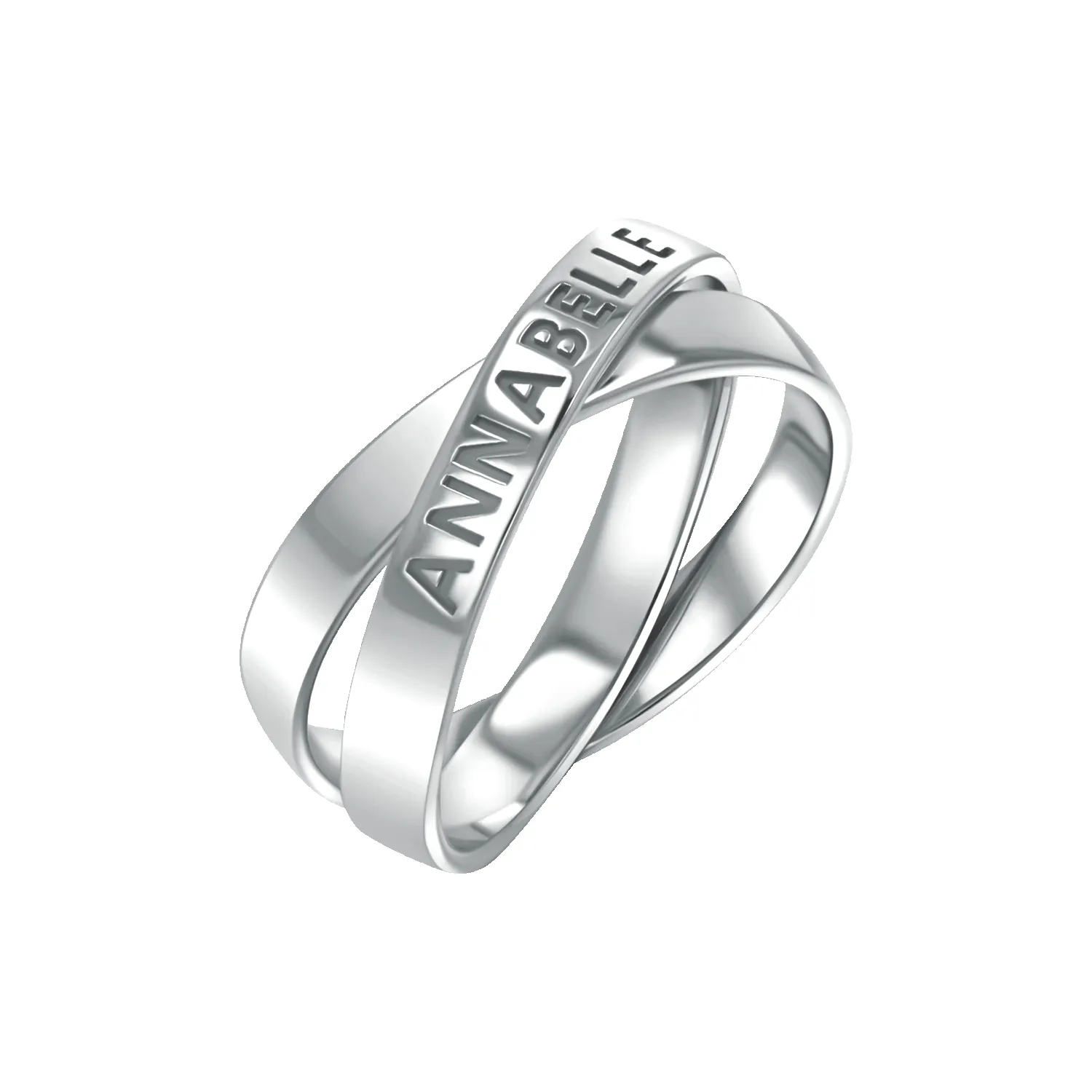 Interlocked Engravable Ring sold by Baby Gold product image thumbnail 2