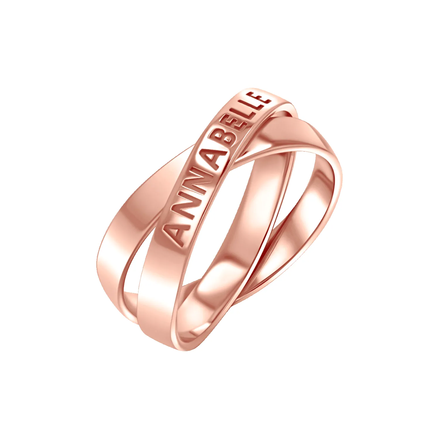 Interlocked Engravable Ring sold by Baby Gold product image thumbnail 3