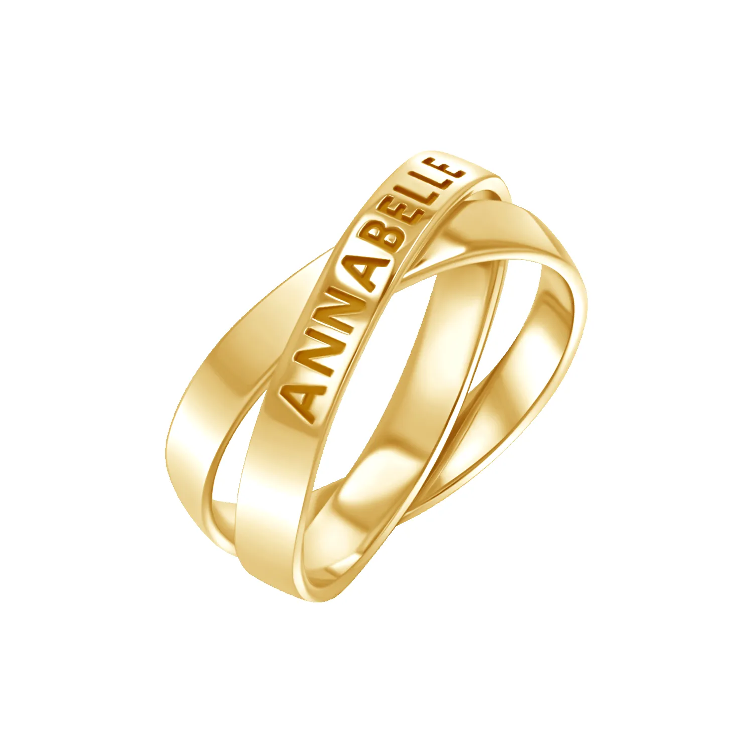 Interlocked Engravable Ring sold by Baby Gold