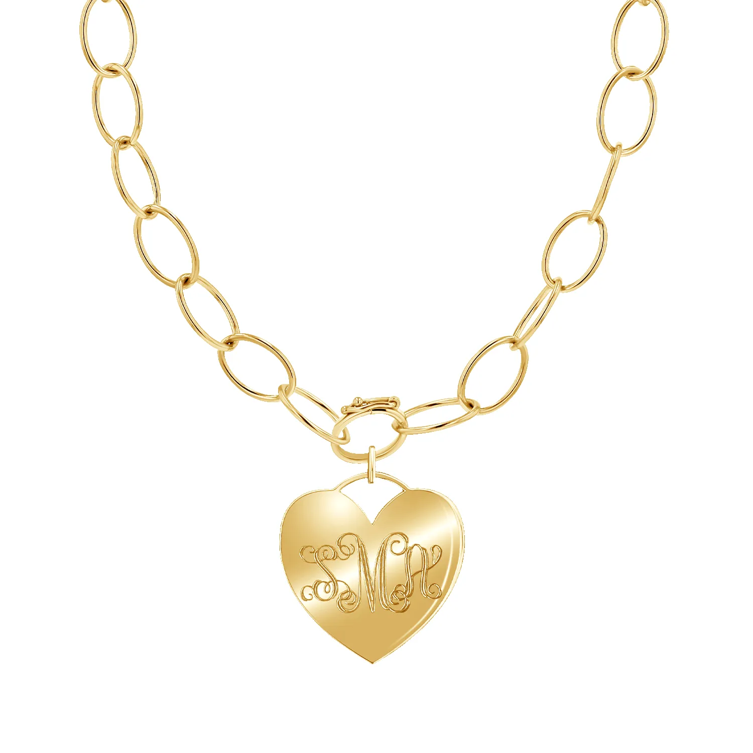 Oval Link Charm Necklace sold by Baby Gold product image thumbnail 4