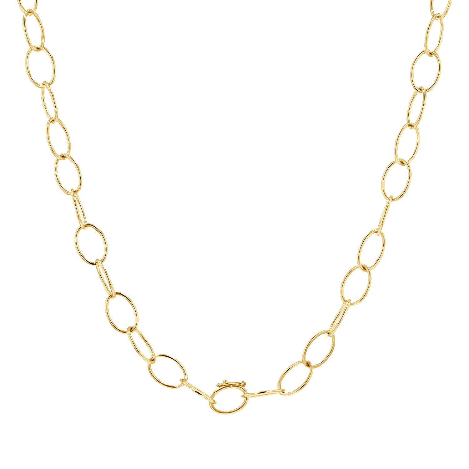 Oval Link Charm Necklace sold by Baby Gold
