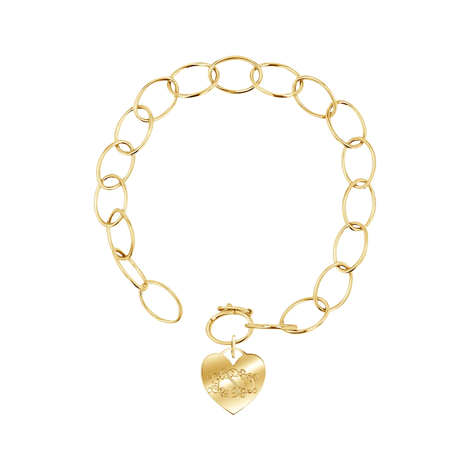 Oval Link Charm Bracelet sold by Baby Gold product image thumbnail 4