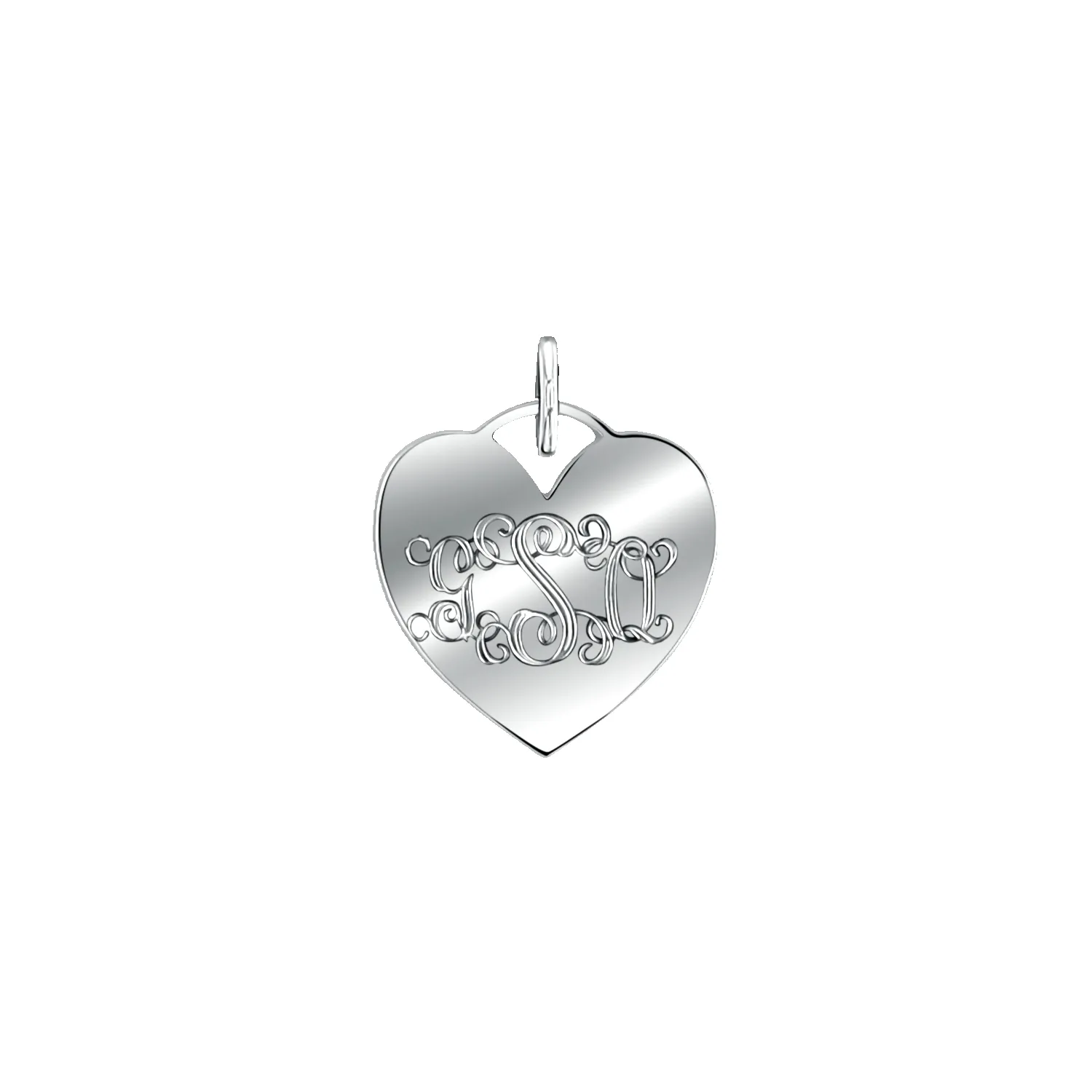 Mini Heart Monogram Charm sold by Baby Gold product image thumbnail 3