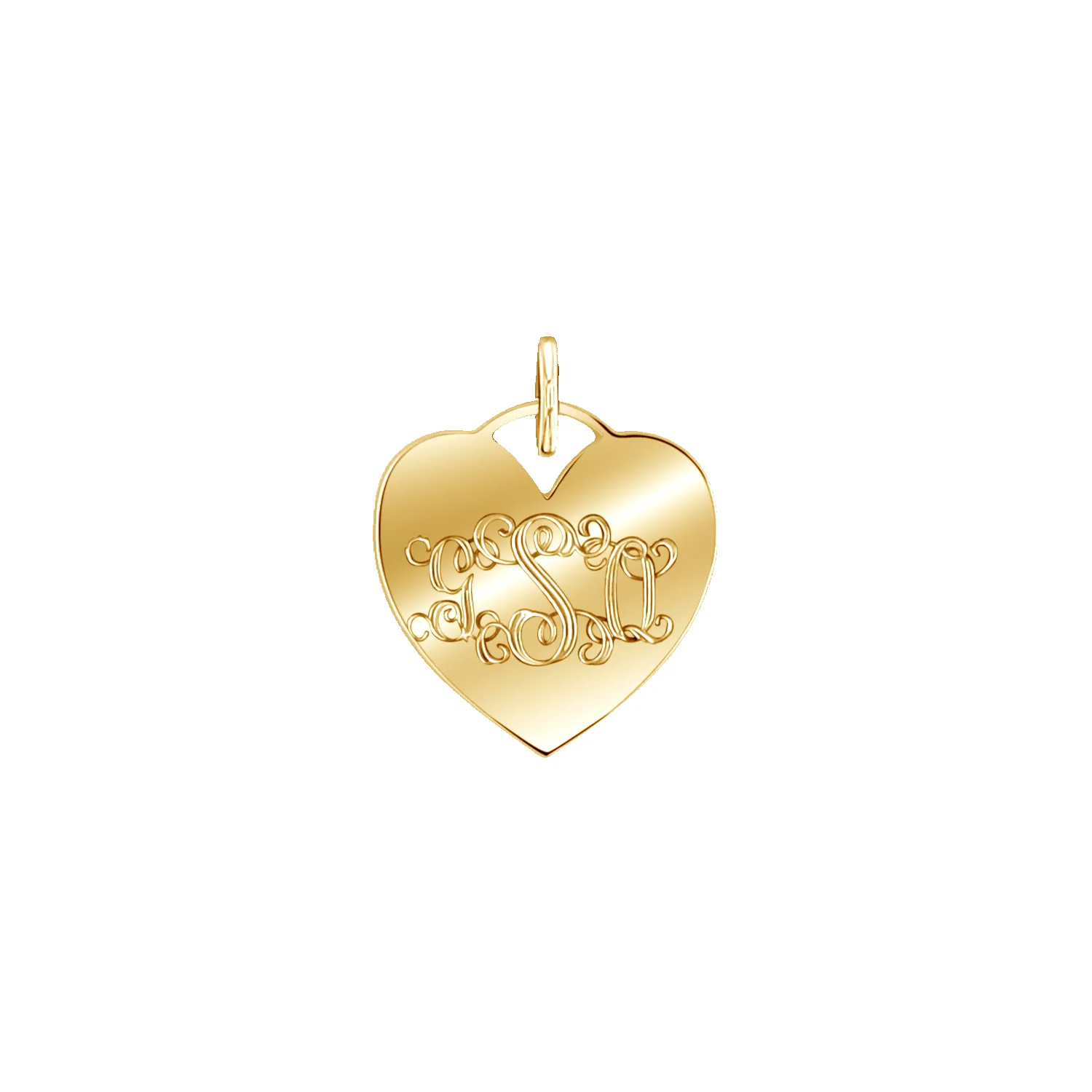 Mini Heart Monogram Charm sold by Baby Gold