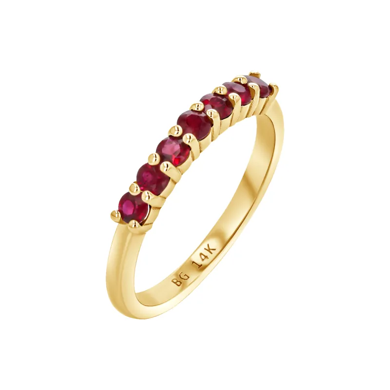 Lucky Seven Ruby Band sold by Baby Gold