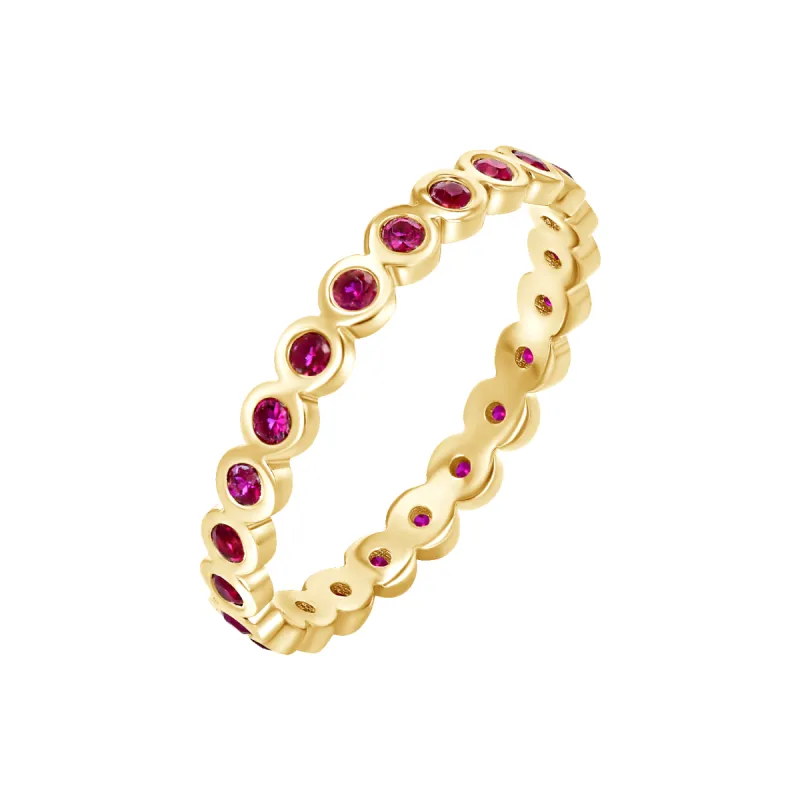 Ruby Bezel Eternity Band sold by Baby Gold