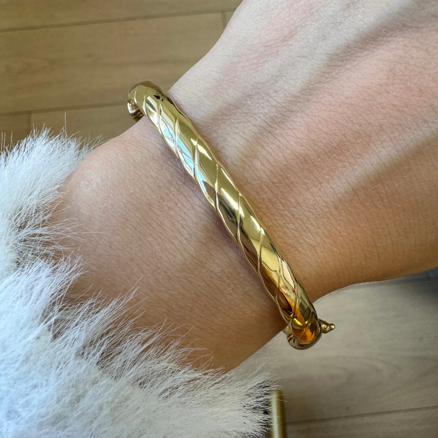 Puff Croissant Bangle sold by Baby Gold product image thumbnail 3