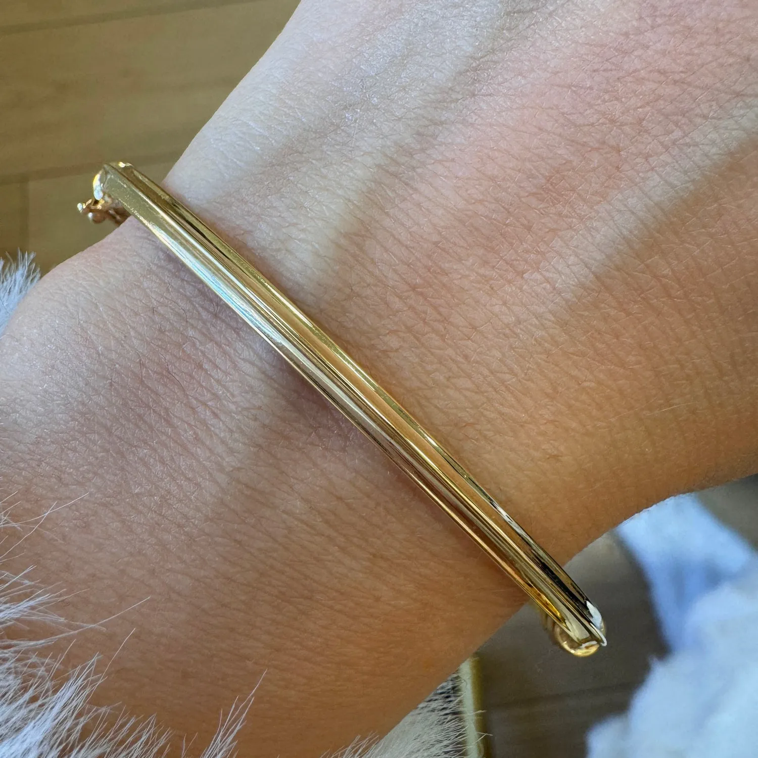 Knife Edge Bangle sold by Baby Gold product image thumbnail 3