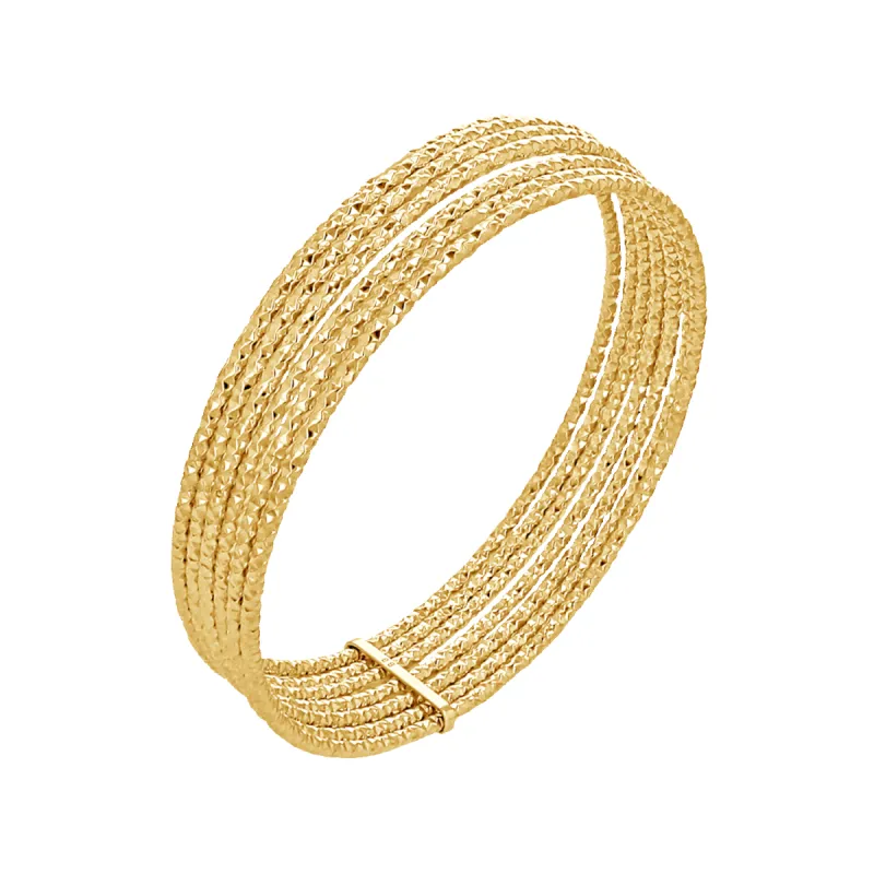 Sparkle Seven Stack Bangle sold by Baby Gold
