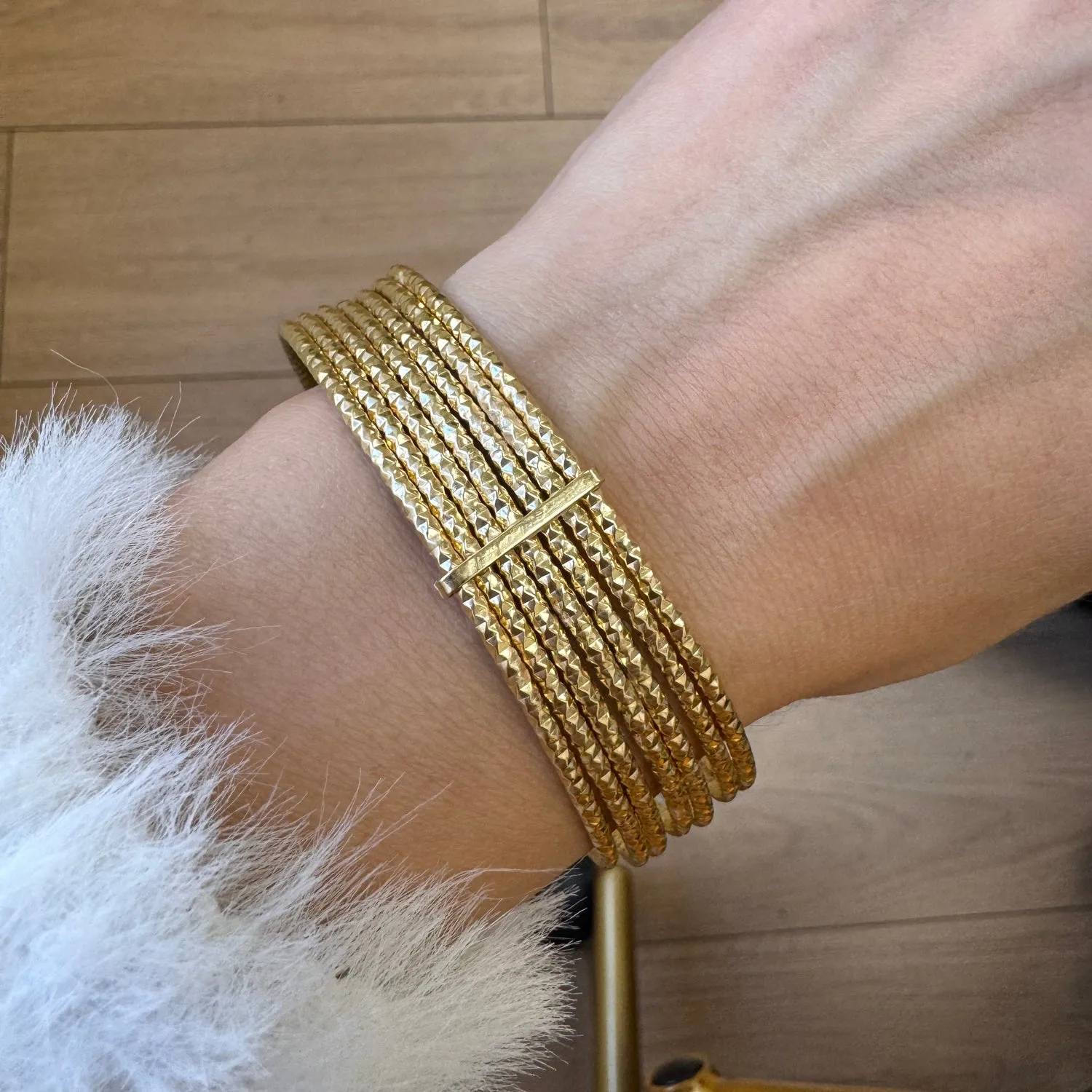 Sparkle Seven Stack Bangle sold by Baby Gold product image thumbnail 2