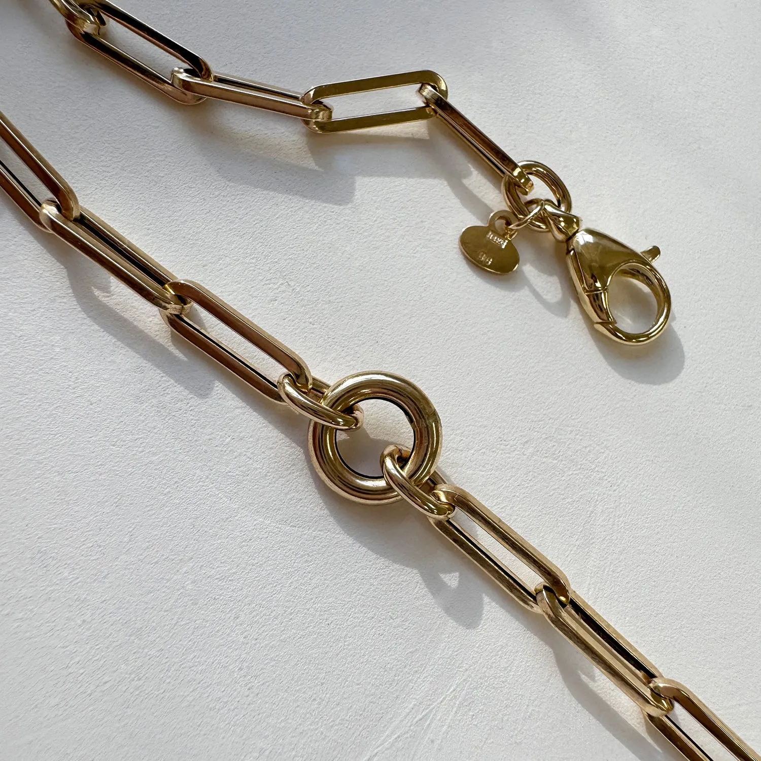 Paperclip Loop Charm Bracelet sold by Baby Gold product image thumbnail 2