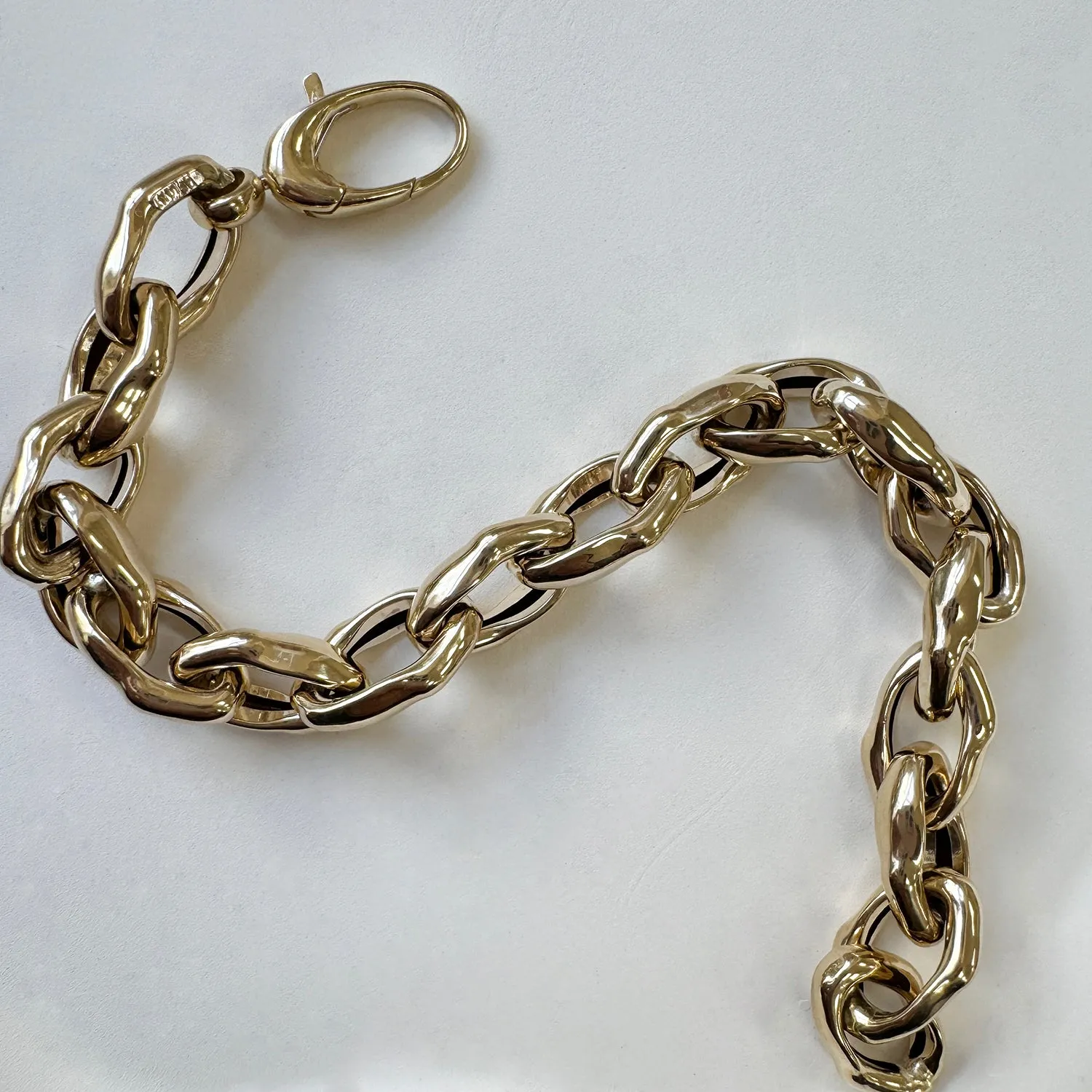 Chunky Sculptured Link Bracelet sold by Baby Gold product image thumbnail 3