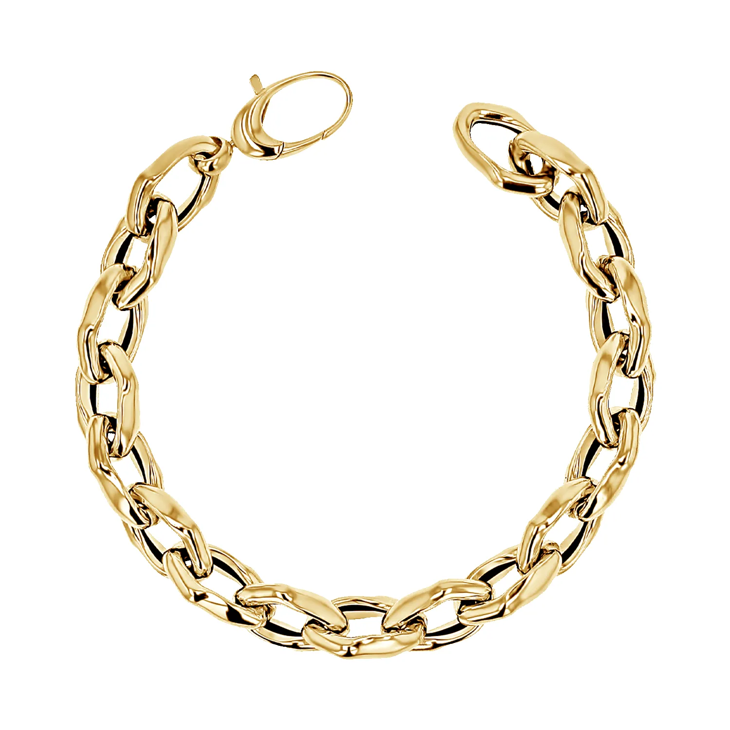 Chunky Sculptured Link Bracelet sold by Baby Gold