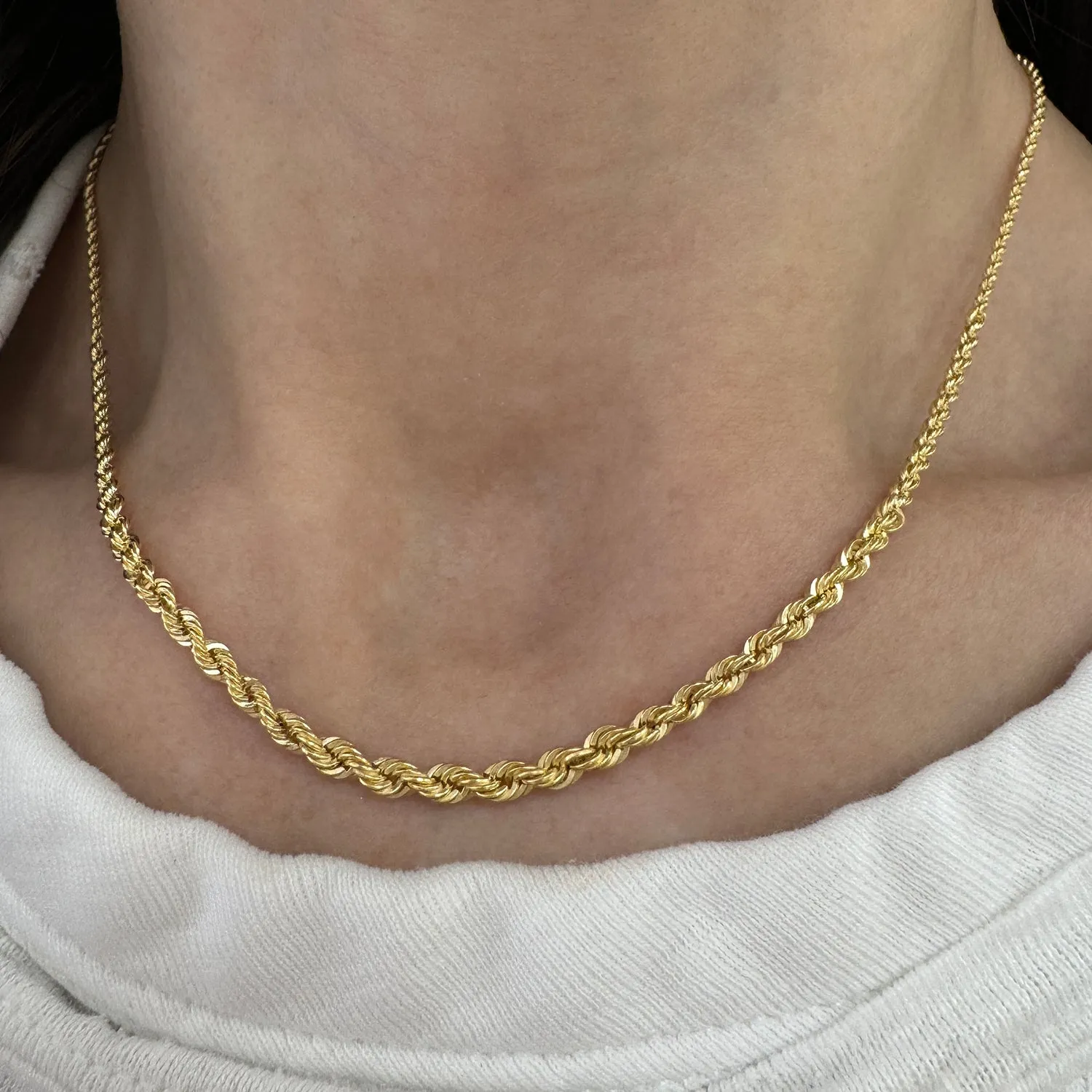 Graduated Rope Chain Necklace sold by Baby Gold product image thumbnail 2