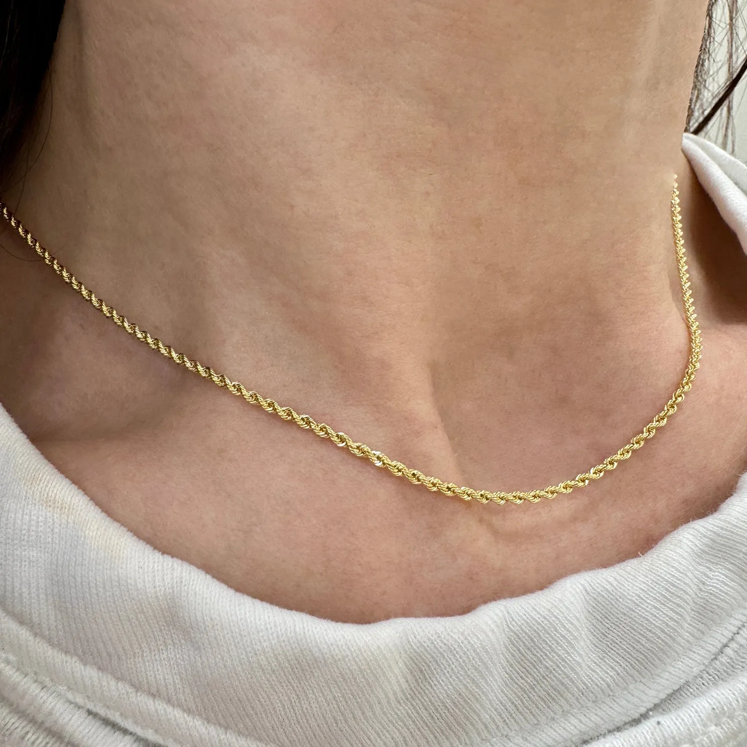 Dainty Rope Chain Necklace sold by Baby Gold product image thumbnail 3