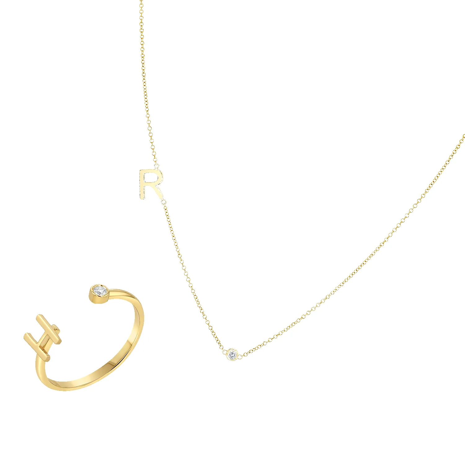 The Initial Sparkle Duo Gift Set sold by Baby Gold